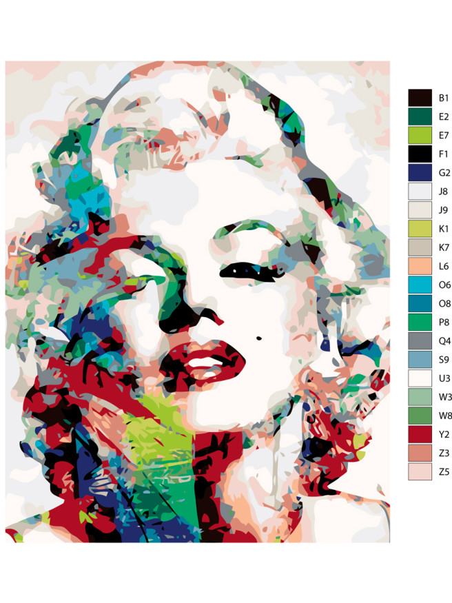 Raqamlar bo&amp;#039;yicha rasm &amp;quot;Merilin Monro&amp;quot;