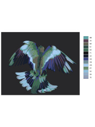 Raqamlar bo'yicha rasm " Chiroyli qush"