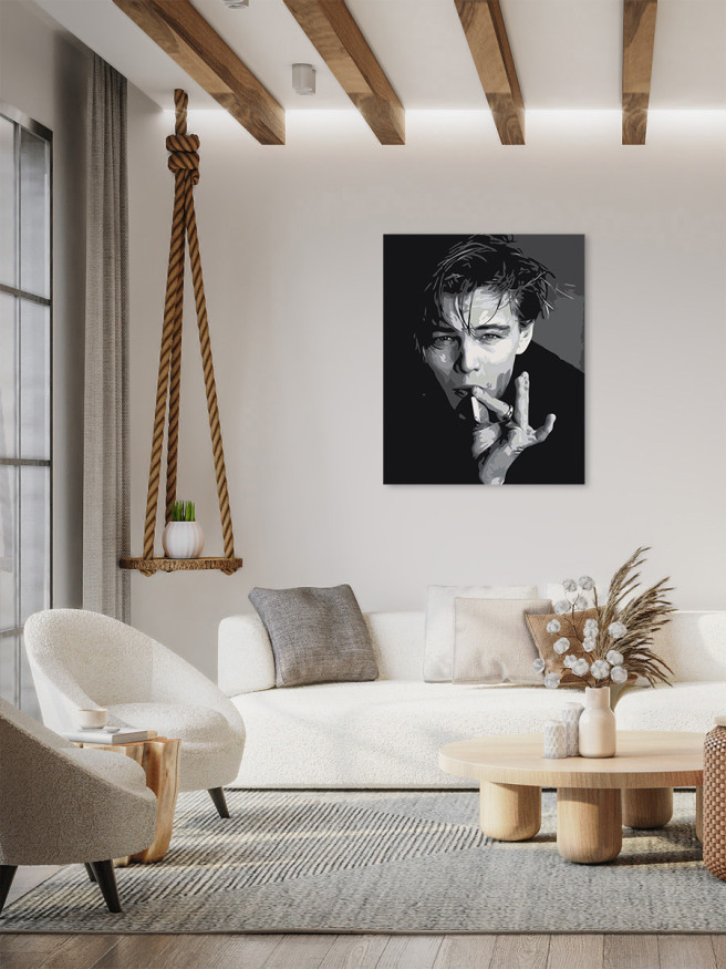 Raqamlar bo&amp;#039;yicha rasm &amp;quot;Leonardo Di Kaprio sigaret bilan&amp;quot;