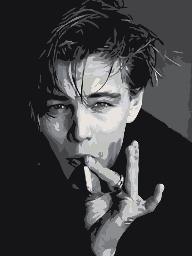 Raqamlar bo&amp;#039;yicha rasm &amp;quot;Leonardo Di Kaprio sigaret bilan&amp;quot;