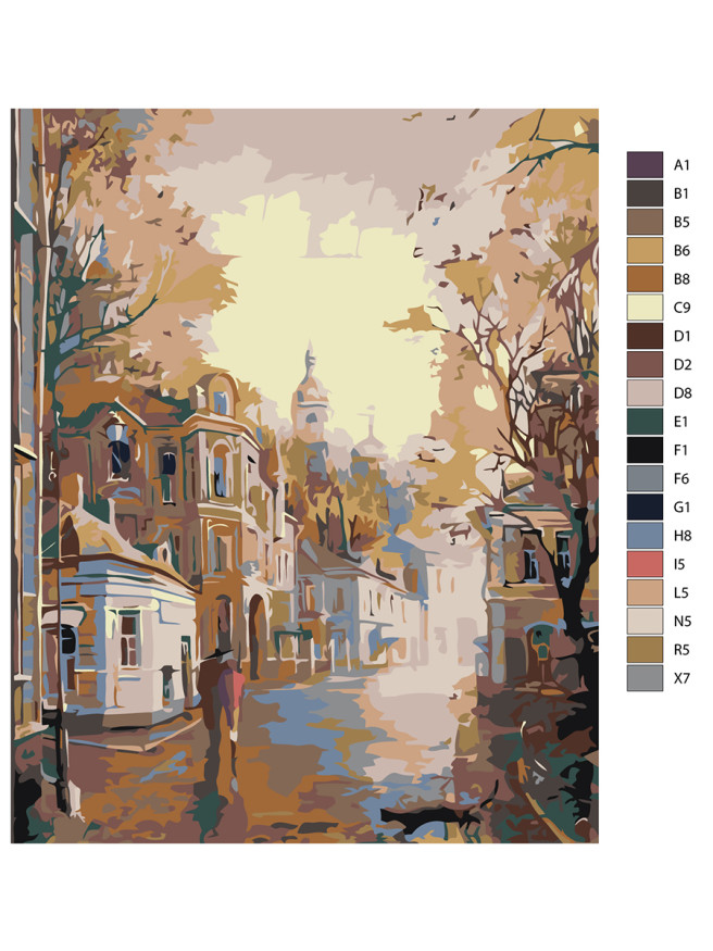 Raqamlar bo&amp;#039;yicha rasm &amp;quot;Shahar manzarasi&amp;quot;