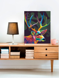 Raqamlar bo'yicha rasm "Ko'p rangli kiyik"