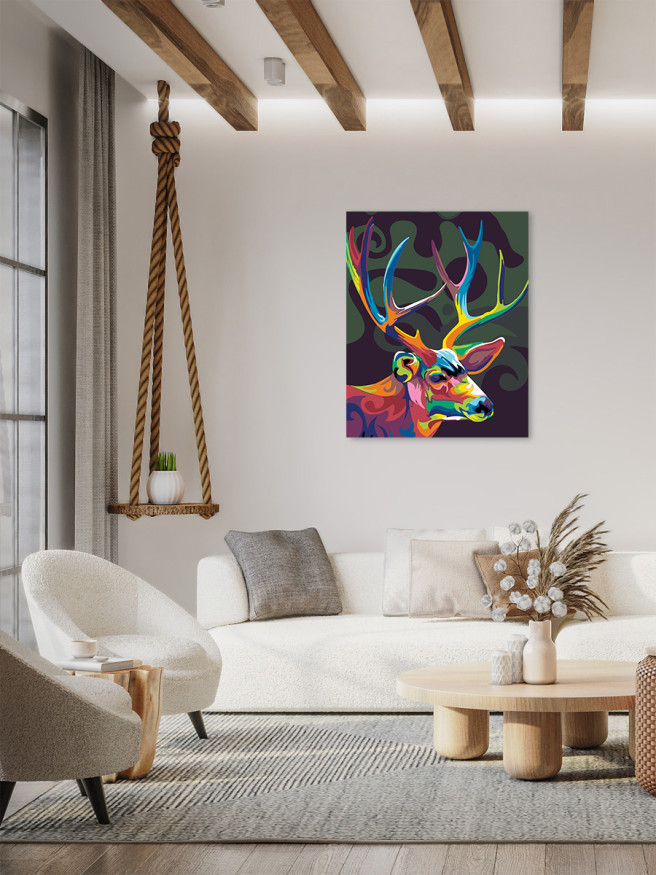 Raqamlar bo&amp;#039;yicha rasm &amp;quot;Ko&amp;#039;p rangli kiyik&amp;quot;