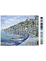 Raqamlar bo&#039;yicha rasm &quot;Sohildagi qayiqlar&quot;