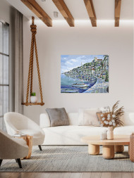 Raqamlar bo&#039;yicha rasm &quot;Sohildagi qayiqlar&quot;