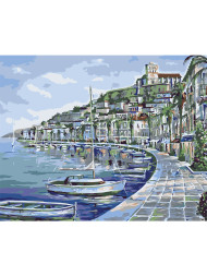 Raqamlar bo&#039;yicha rasm &quot;Sohildagi qayiqlar&quot;