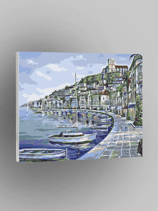 Raqamlar bo&amp;#039;yicha rasm &amp;quot;Sohildagi qayiqlar&amp;quot;