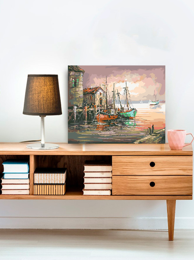 Картина по номерам &amp;quot;Лодки&amp;quot;