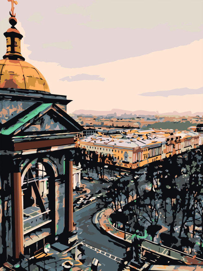 Картина по номерам &amp;quot;Питер с высоты&amp;quot;