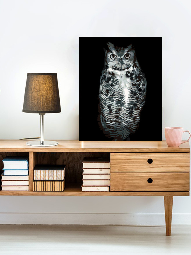 Картина по номерам &amp;quot;Серая сова&amp;quot;