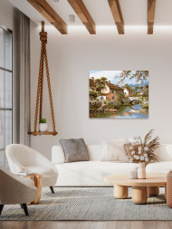 Raqamlar bo'yicha rasm "Qishloq"