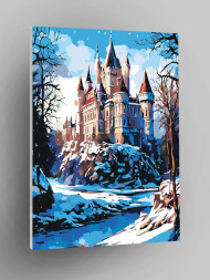 Raqamlar bo'yicha rasm "Qishki qal'a"