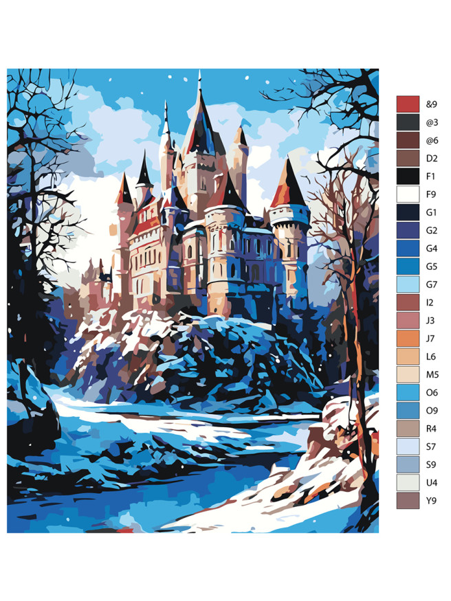 Raqamlar bo&amp;#039;yicha rasm &amp;quot;Qishki qal&amp;#039;a&amp;quot;