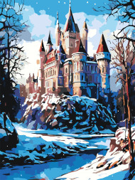 Raqamlar bo'yicha rasm "Qishki qal'a"