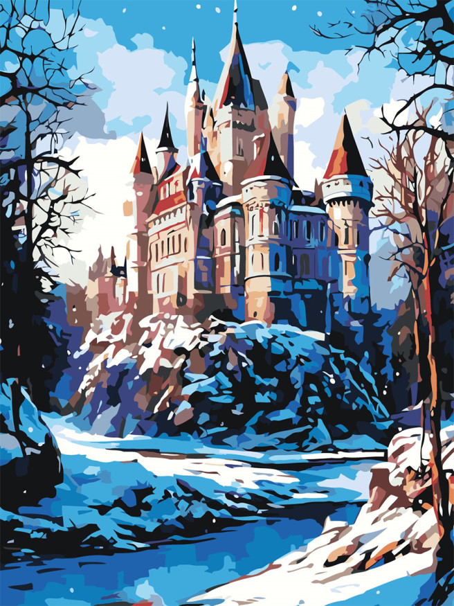 Raqamlar bo&amp;#039;yicha rasm &amp;quot;Qishki qal&amp;#039;a&amp;quot;