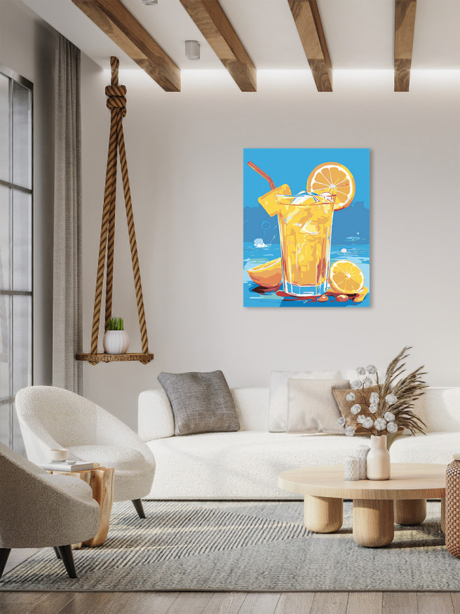 Картина по номерам &amp;quot;Апельсиновый коктейль&amp;quot;
