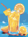 Картина по номерам &amp;quot;Апельсиновый коктейль&amp;quot;