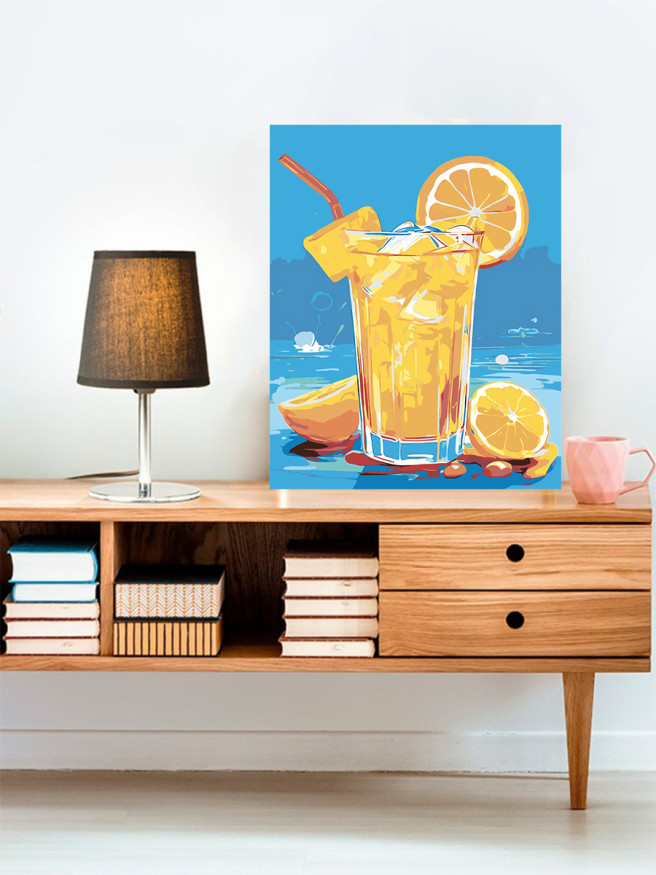 Картина по номерам &amp;quot;Апельсиновый коктейль&amp;quot;