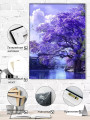 Постер на холсте &amp;quot;Сиреневое дерево у реки&amp;quot;