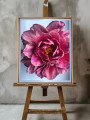 Постер на холсте &amp;quot;Розовый пион крупным планом&amp;quot;