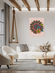 Raqamlar bo‘yicha rasm &quot;Gullar mandalasi&quot;