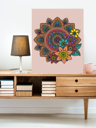 Raqamlar bo‘yicha rasm &quot;Gullar mandalasi&quot;