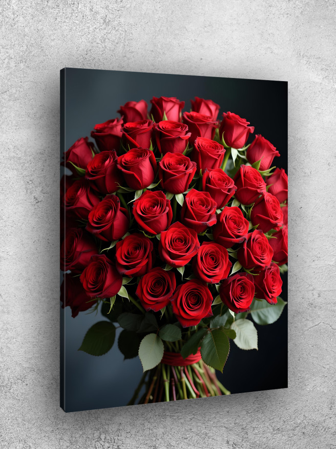 Постер на холсте &amp;quot;Букет красных роз&amp;quot;