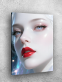 Постер на холсте &amp;quot;Женский портрет с красными губами&amp;quot;