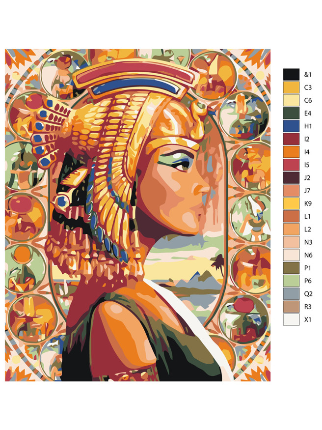 Картина по номерам &amp;quot;Египетская красавица&amp;quot;