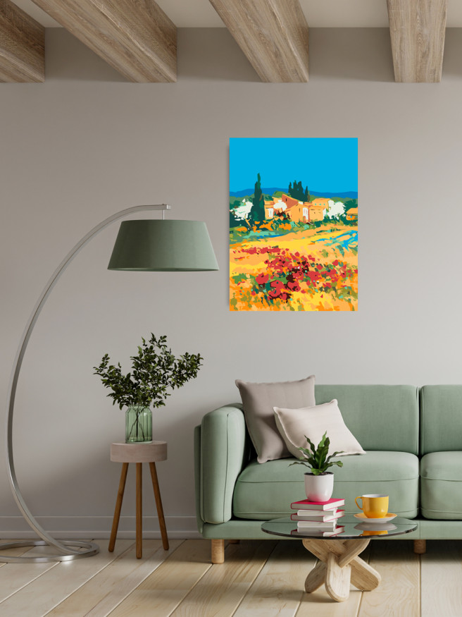 Raqamlar bo&amp;#039;yicha rasm &amp;quot;Tekislikdagi qishloq&amp;quot;