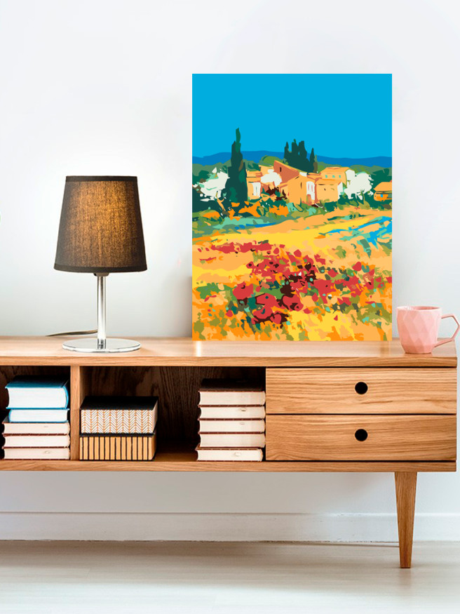 Raqamlar bo&amp;#039;yicha rasm &amp;quot;Tekislikdagi qishloq&amp;quot;