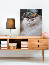 Raqamlar bo&#039;yicha rasm &quot;Shlyapadagi oq mushuk&quot;