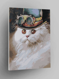 Raqamlar bo&#039;yicha rasm &quot;Shlyapadagi oq mushuk&quot;