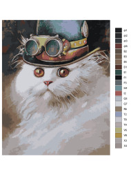 Raqamlar bo&#039;yicha rasm &quot;Shlyapadagi oq mushuk&quot;