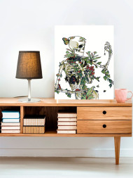 Raqamlar bo'yicha rasm "Gullardagi skelet"