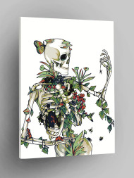 Raqamlar bo'yicha rasm "Gullardagi skelet"