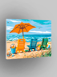 Raqamlar bo'yicha rasm "Dengiz oldidagi dam olish"