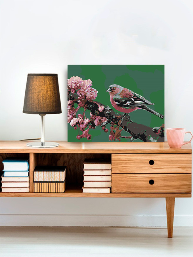 Картина по номерам &amp;quot;Птичка на ветке&amp;quot;