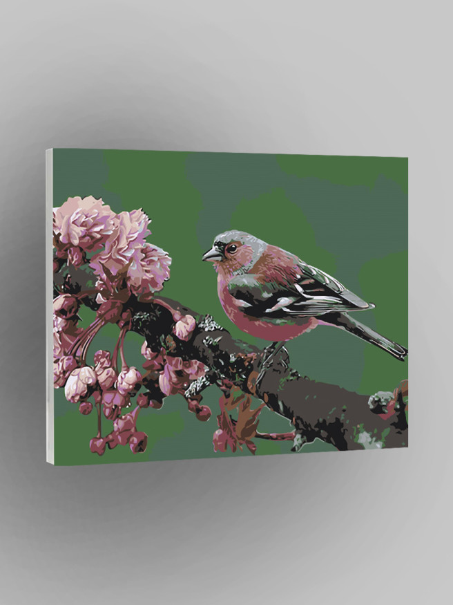 Картина по номерам &amp;quot;Птичка на ветке&amp;quot;