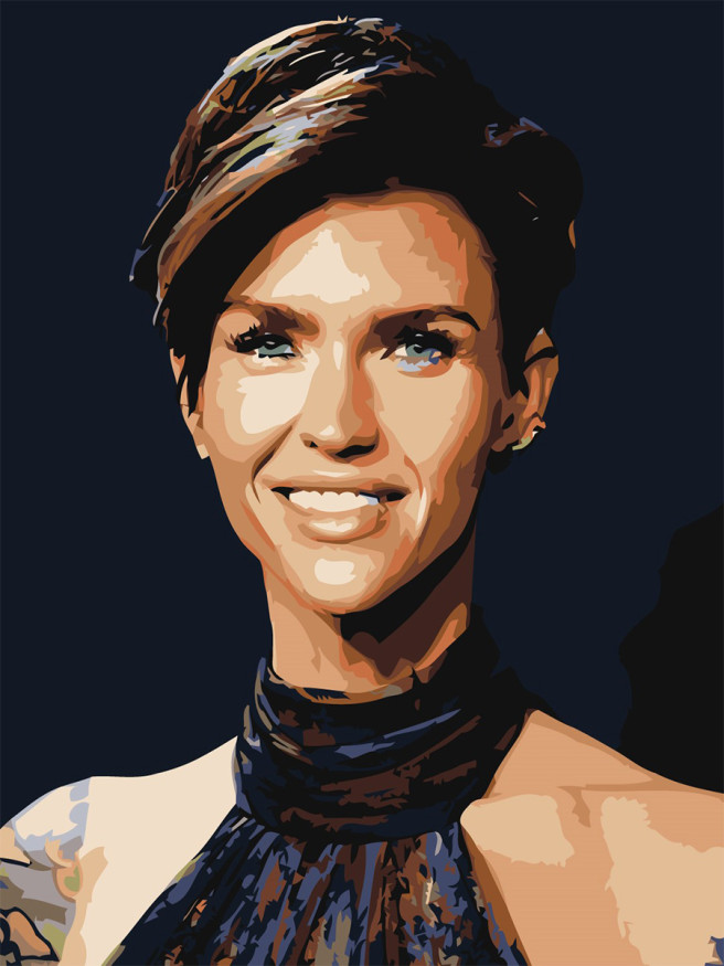 Raqamlar bo&amp;#039;yicha rasm &amp;quot;Qisqa sochli qiz&amp;quot;