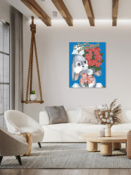 Картина по номерам "Поздравление от зайки"