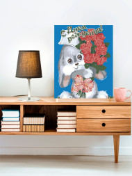 Картина по номерам "Поздравление от зайки"