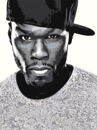 Картина по номерам &amp;quot;50 Cent&amp;quot;