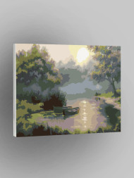 Raqamlar bo&#039;yicha rasm &quot;O&#039;rmonda bir juft qayiq&quot;