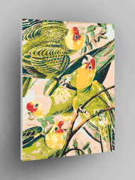 Raqamlar bo'yicha rasm "Yashil to'tiqushlar"