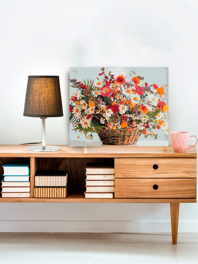 Raqamlar bo&amp;#039;yicha rasm &amp;quot;Gul to&amp;#039;lgan savat&amp;quot;