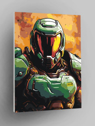 Raqamlar bo&#039;yicha rasm &quot;Kostyumdagi jangchi&quot;