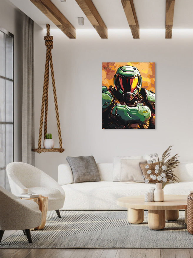 Raqamlar bo&amp;#039;yicha rasm &amp;quot;Kostyumdagi jangchi&amp;quot;