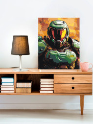 Raqamlar bo&#039;yicha rasm &quot;Kostyumdagi jangchi&quot;