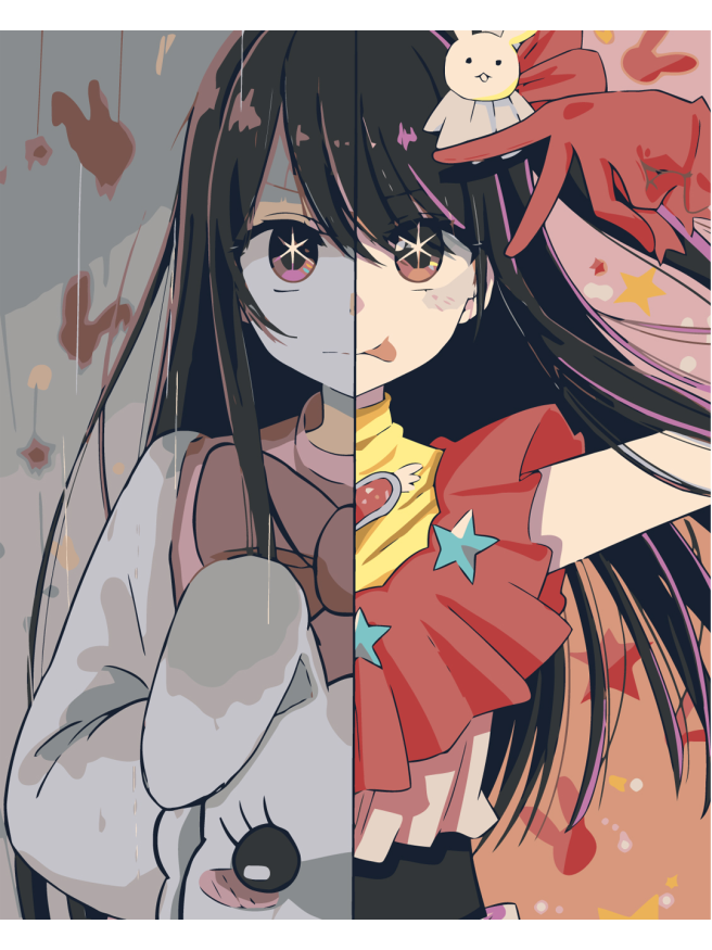 Raqamlar bo&amp;#039;yicha rasm &amp;quot;Hoshino Ai&amp;quot;